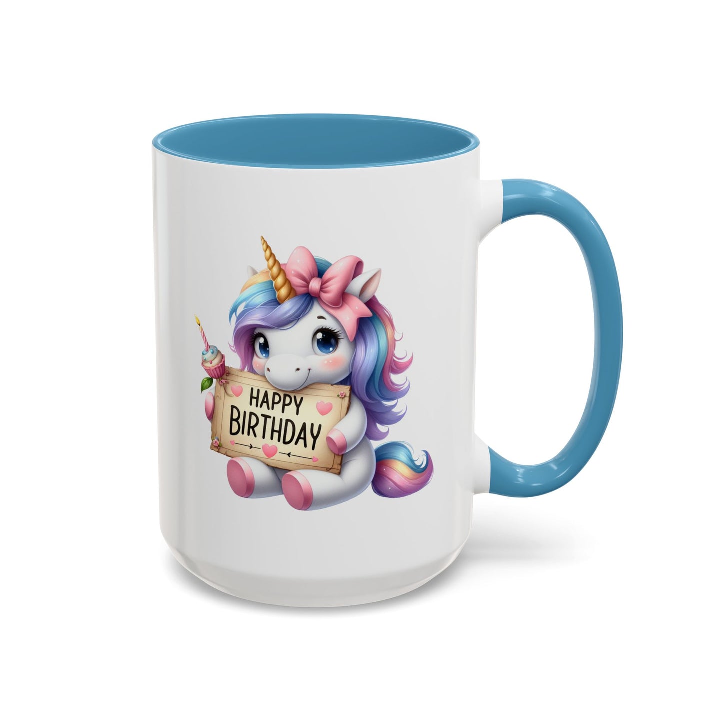 Birthday Mug - Girl Unicorn Happy Birthday Sign