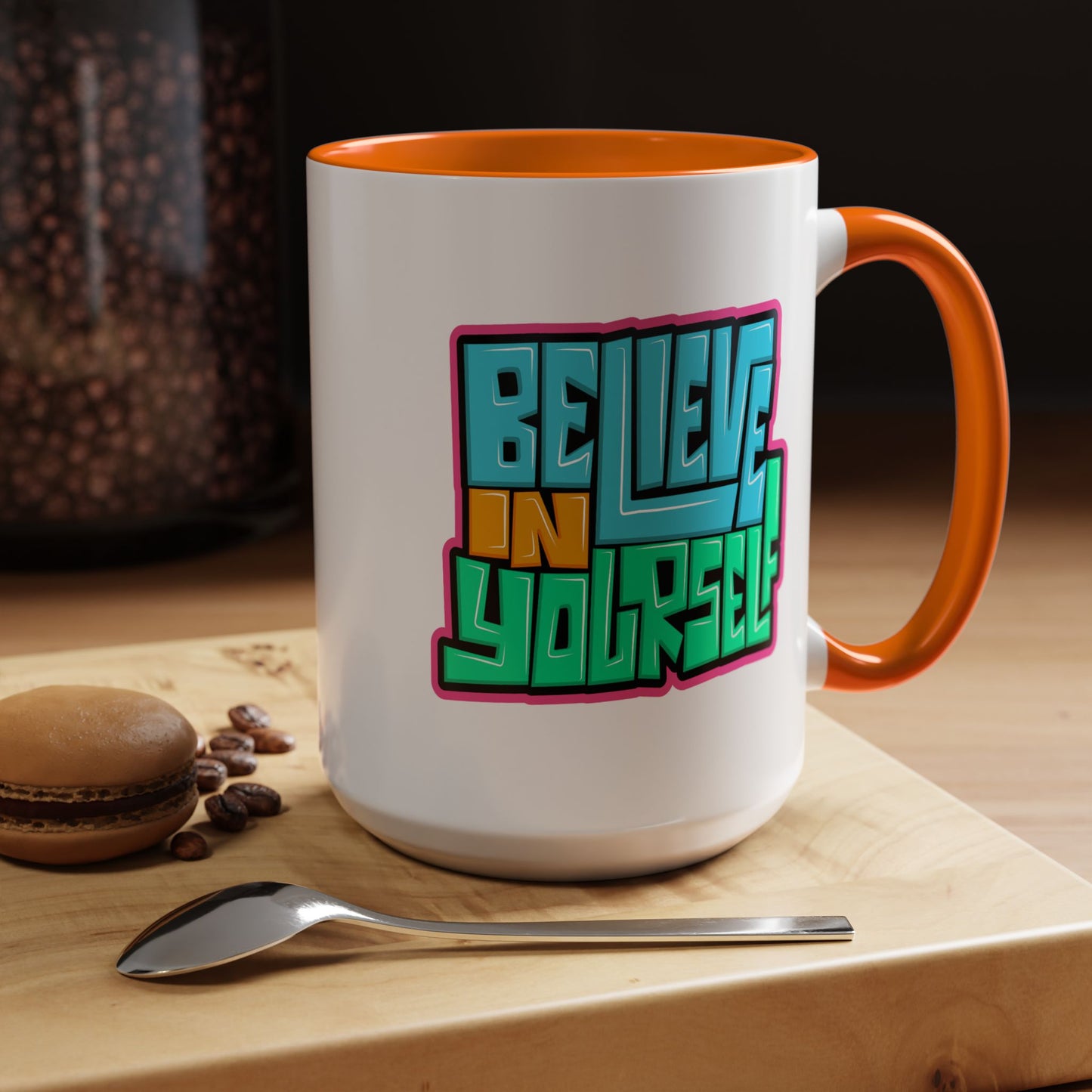 Motivation Mug - Believe In Yourself Graffiti