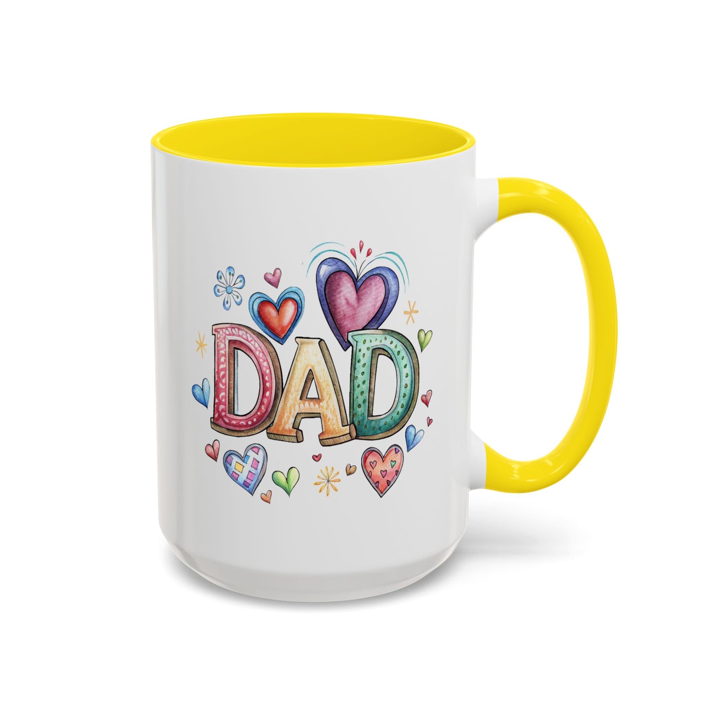 Father's Day Mug - Dad Hearts