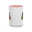 Christmas Mug - Merry Christmas Green Yellow & Red Text Hats