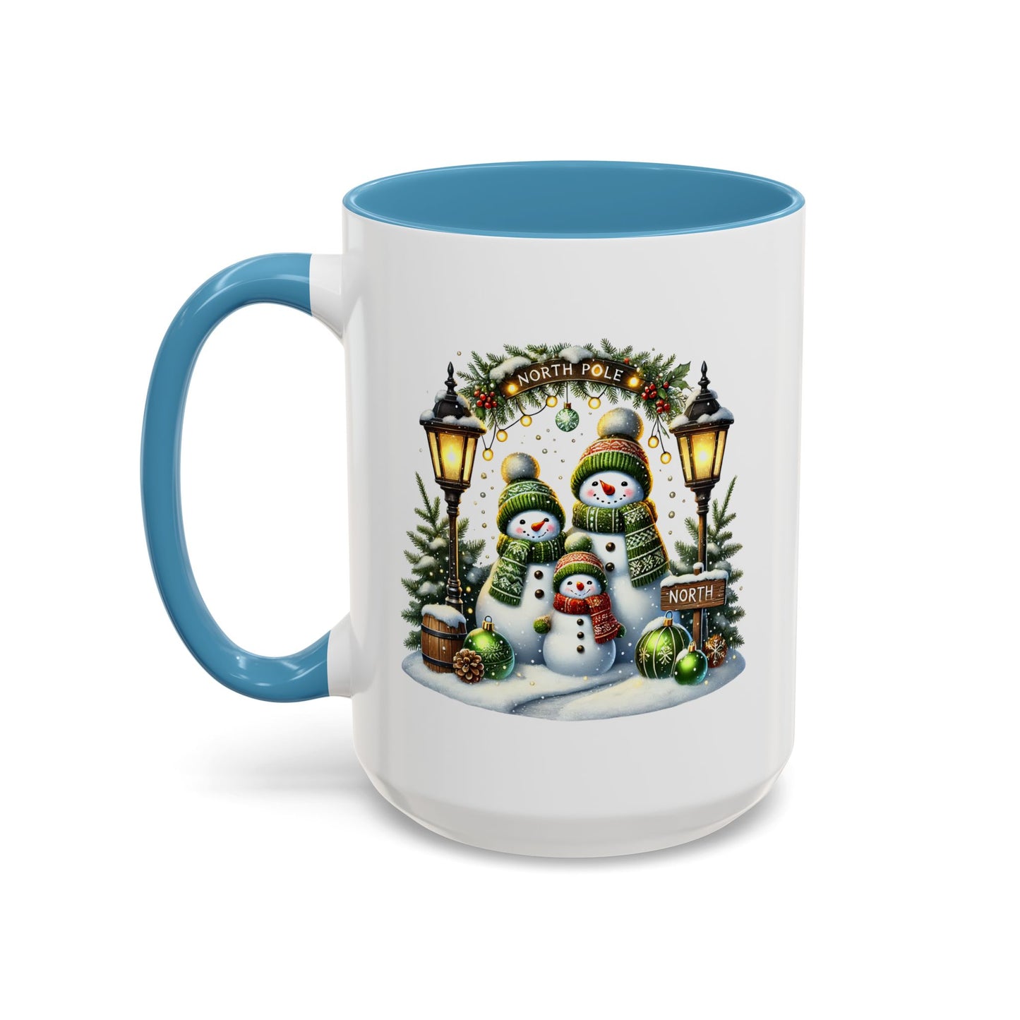 Christmas Mug - Green Snowman Family
