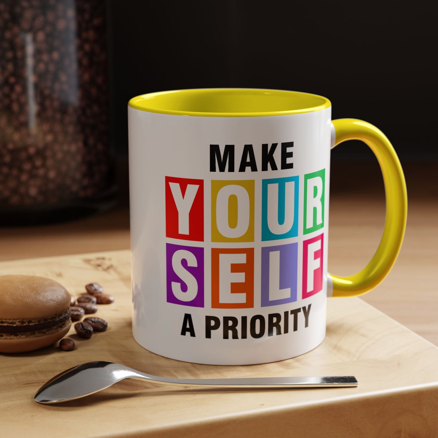 Wellness Mug - Make Yourself a Priority Colored Blocks