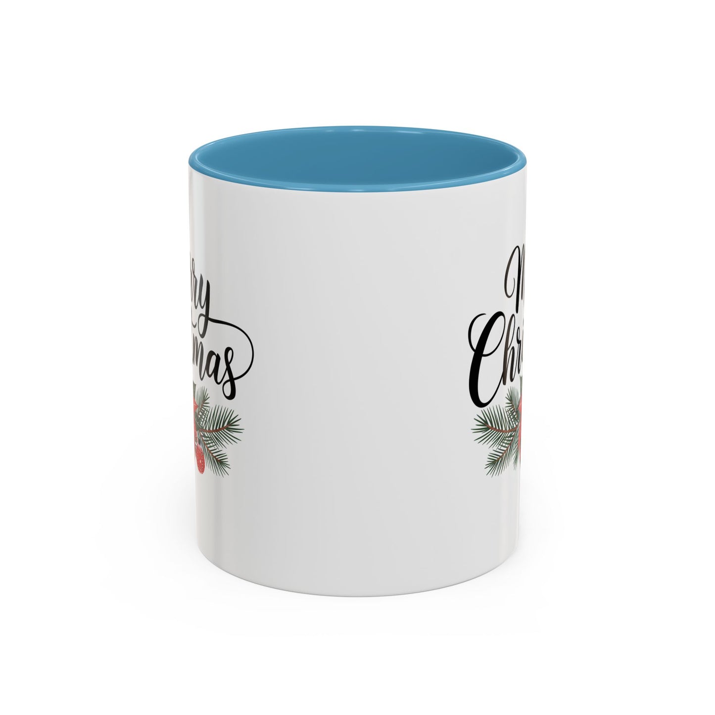 Christmas Mug - Merry Christmas Black Text Mistletoe