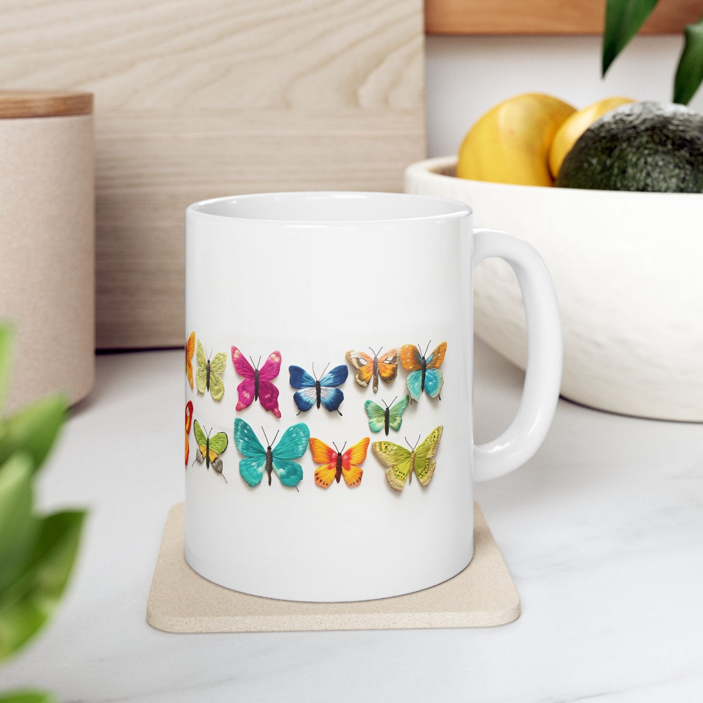 Artistic Mug - Felted Butterflies