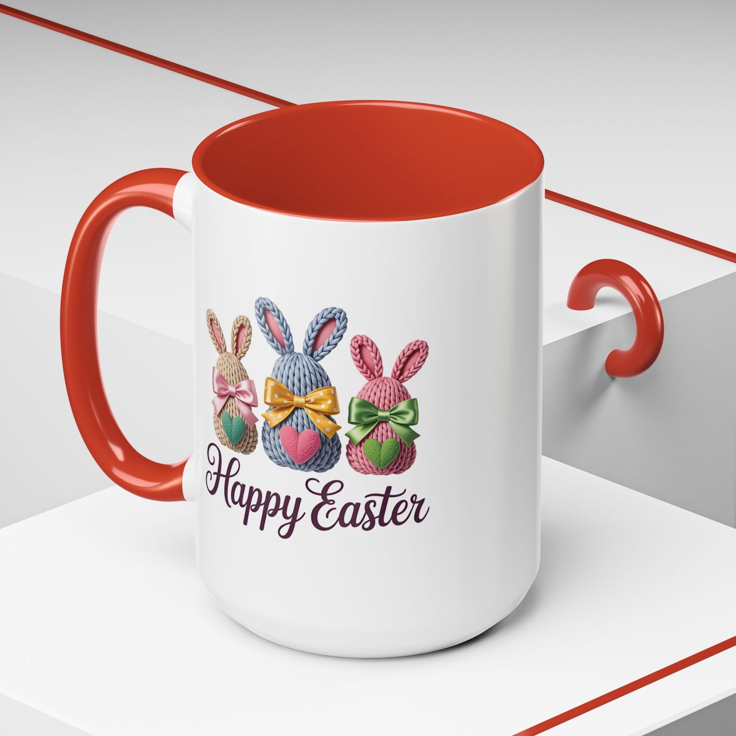 Easter Mug - Yarn Bunnies