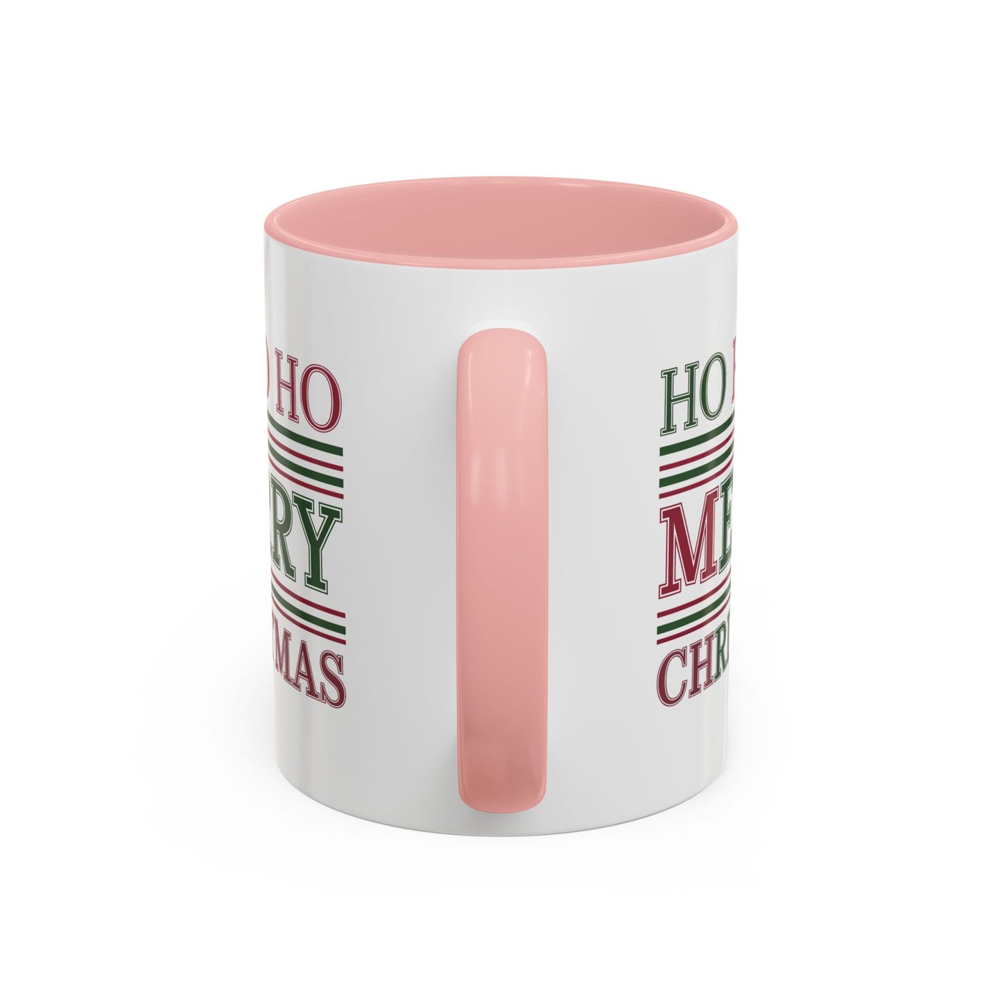 Christmas Mug - Ho Ho Ho Merry Christmas Red & Green Text 3