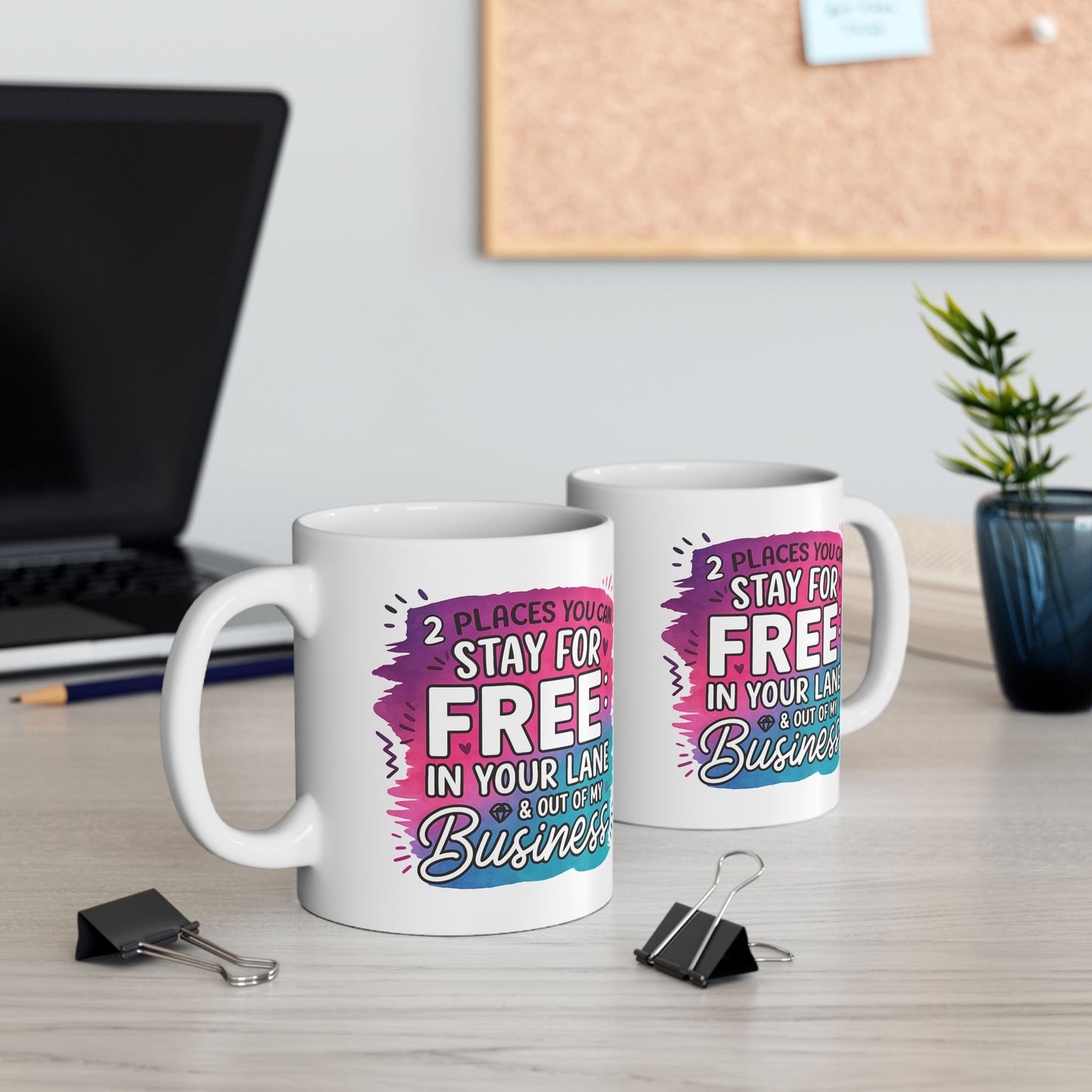 Humor Mug - Two Places You Can Stay