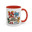 Christmas Mug - Merry Christmas Black Text Mouse Dog Cat Bird