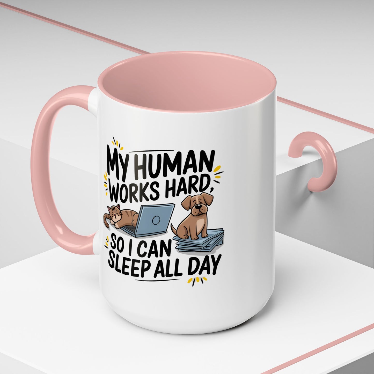 Animal Mug - My Human Works Hard