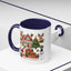 Christmas Mug - Happy Holidays Red Text Reindeer Santa Snowman Presents