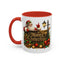 Christmas Mug - Merry Christmas Gold Text Santa Point Ornaments