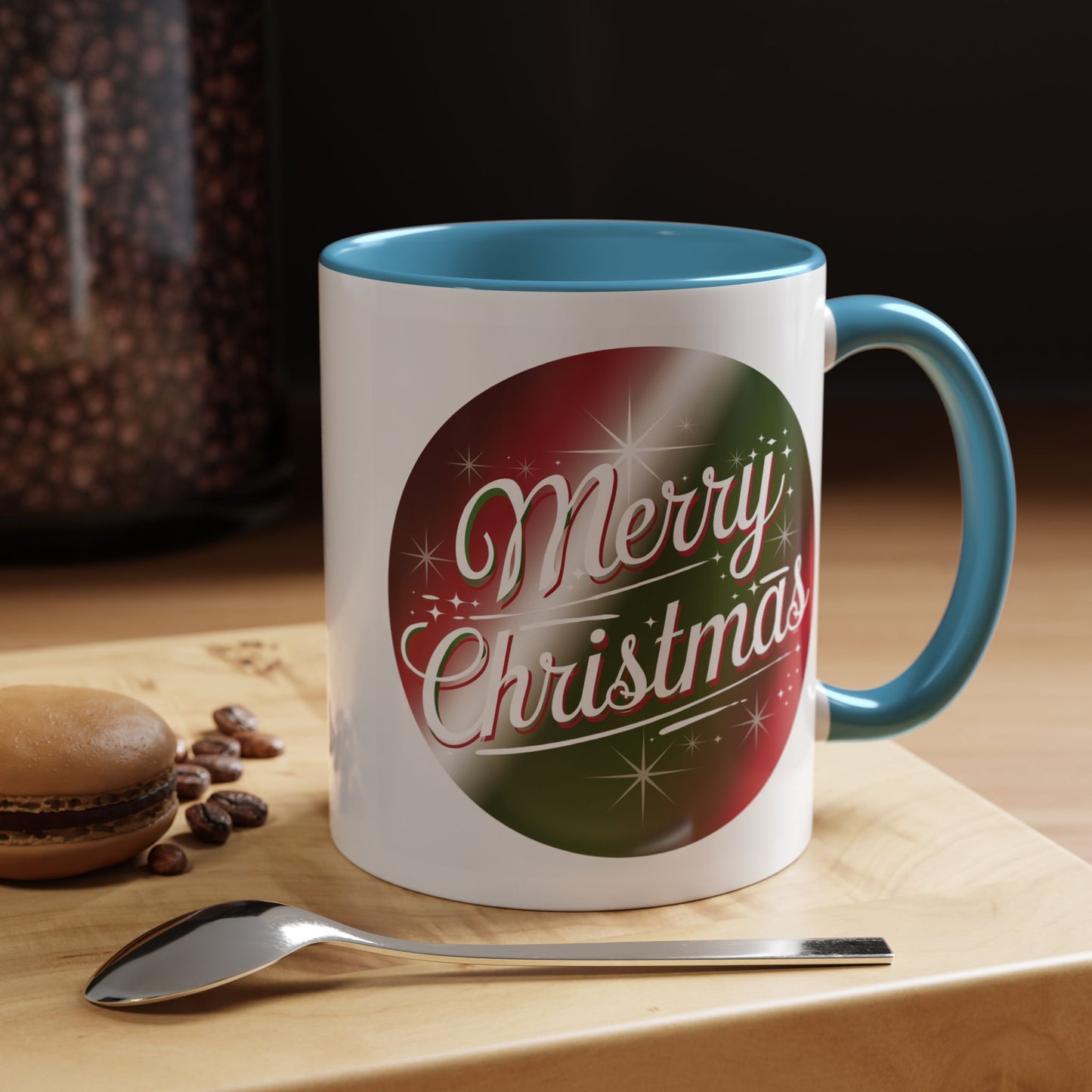 Christmas Mug - Merry Christmas White and Red Text Decoration