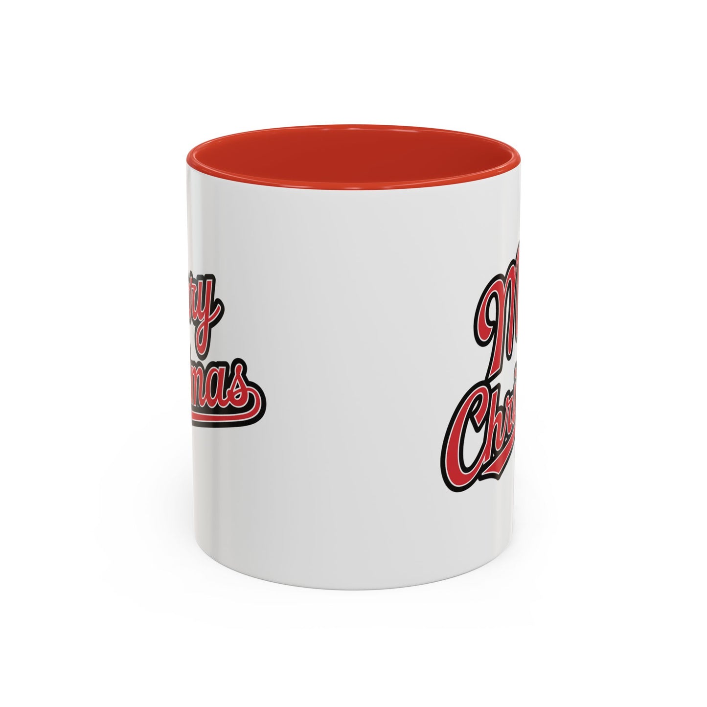 Christmas Mug - Merry Christmas Red & Black Baseball Text