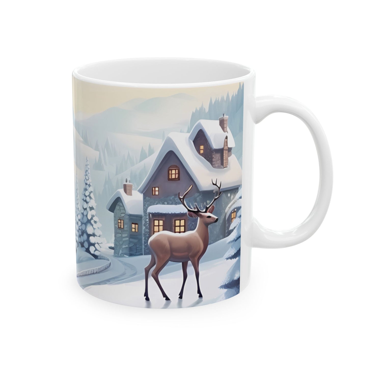 Christmas Mug - Snowy Landscape Wrap