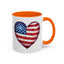 4th of July Mug - Heart American Flag