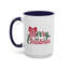 Christmas Mug - Merry Christmas Red & Green Text Bow