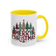 Christmas Mug - Merry Christmas Tartan Text Trees Presents