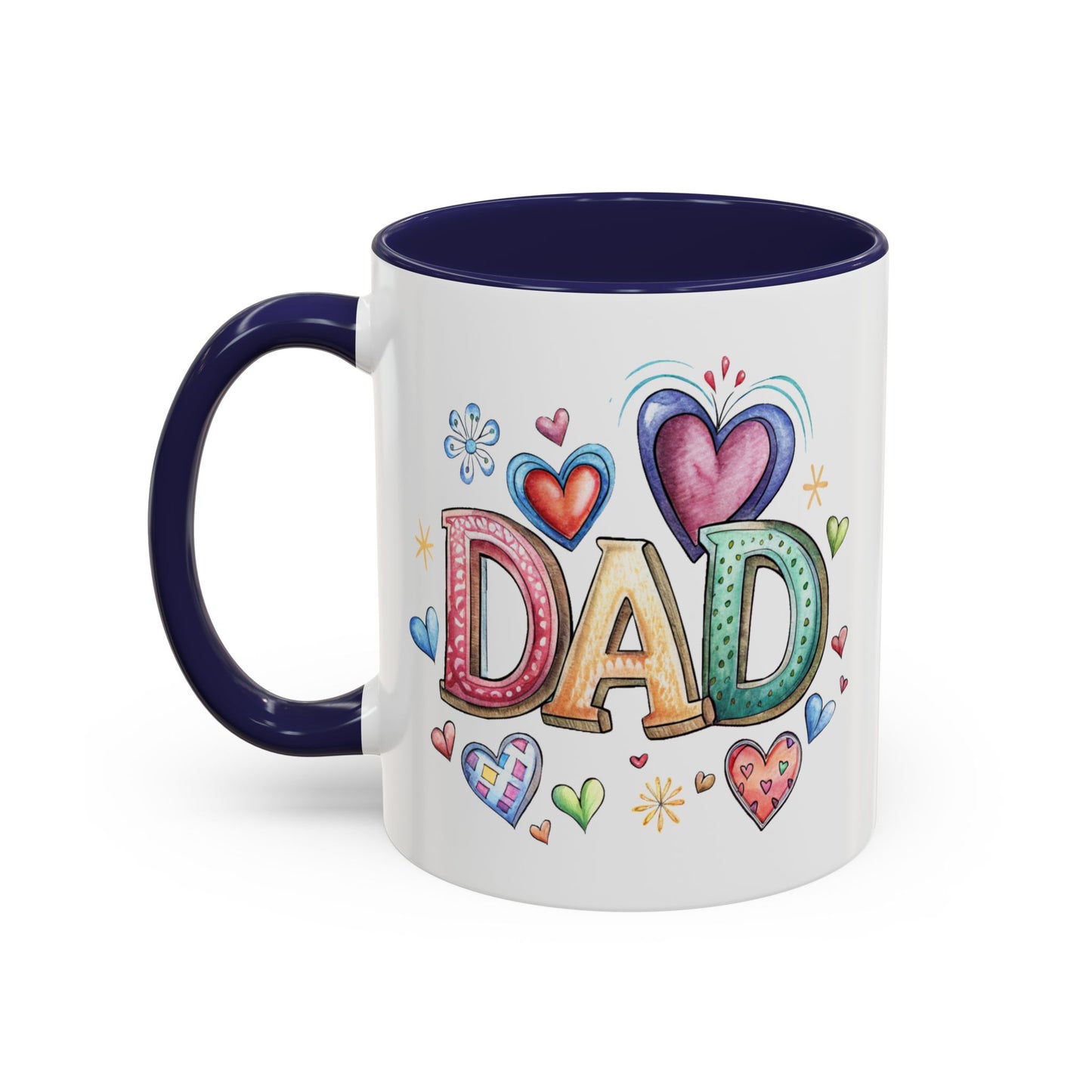 Father's Day Mug - Dad Hearts