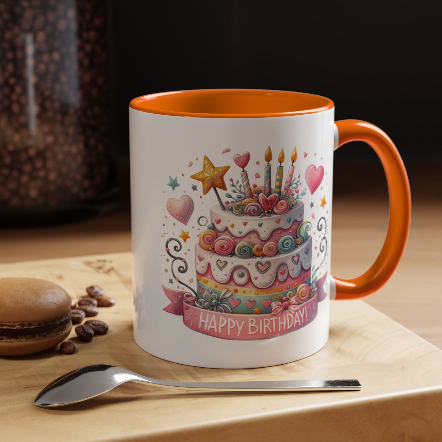 Birthday Mug - Happy Birthday Two Tiered Cake