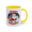 Christmas Mug - Happy Holidays Red & White Text Santa Snowman