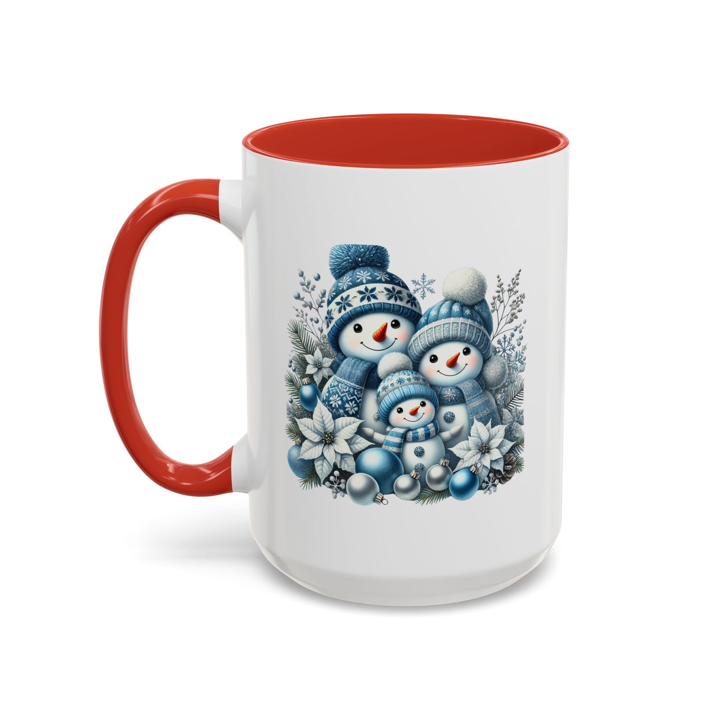 Christmas Mug - Blue Snowman Family