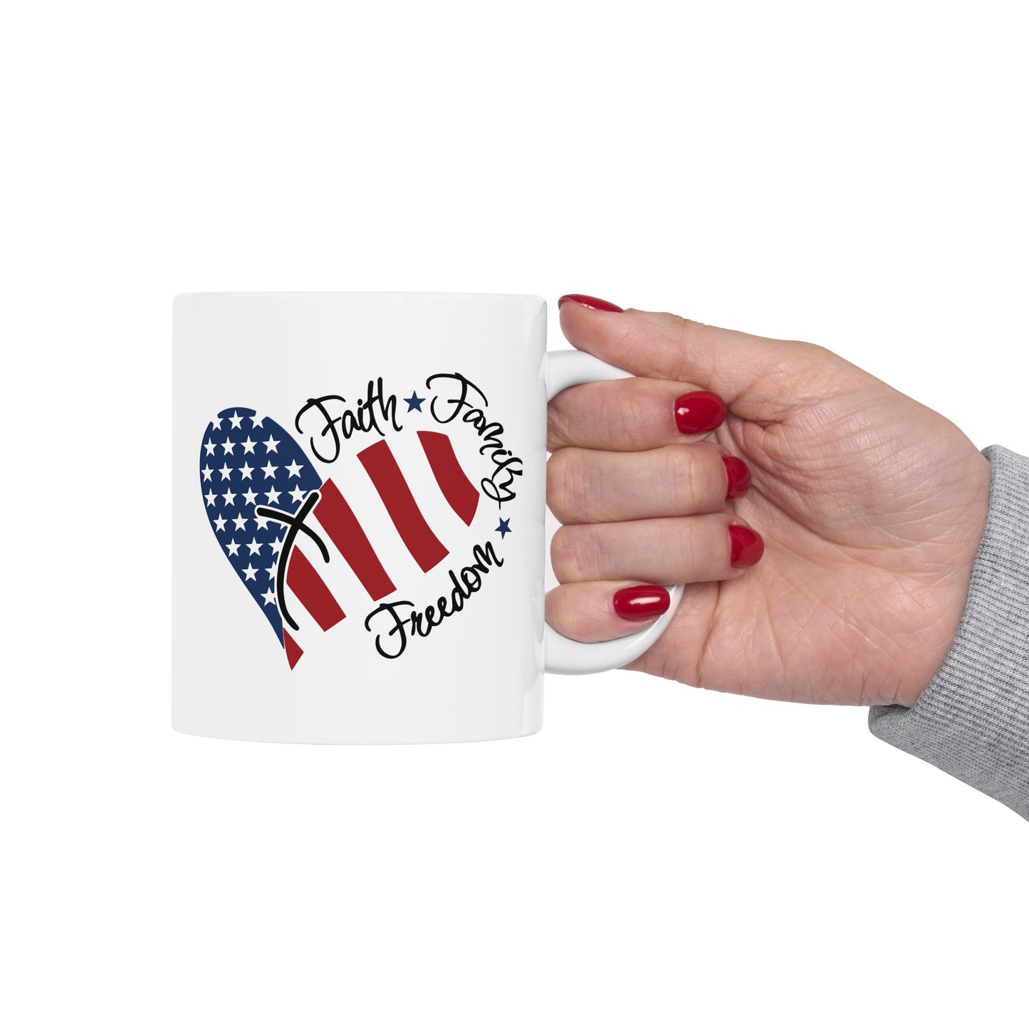 Religious Mug - Faith Family Freedom