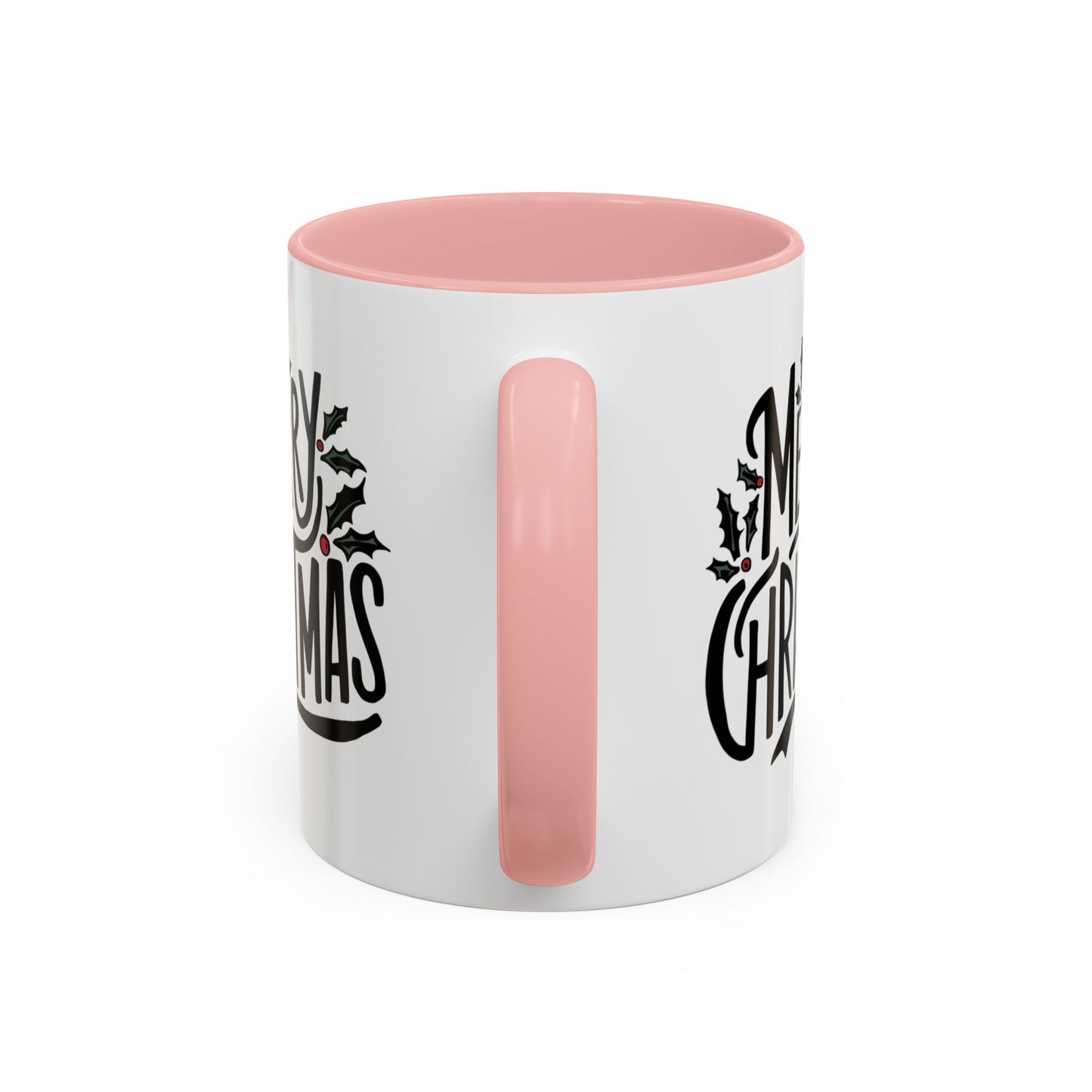 Christmas Mug - Merry Christmas Black Text Mistletoe