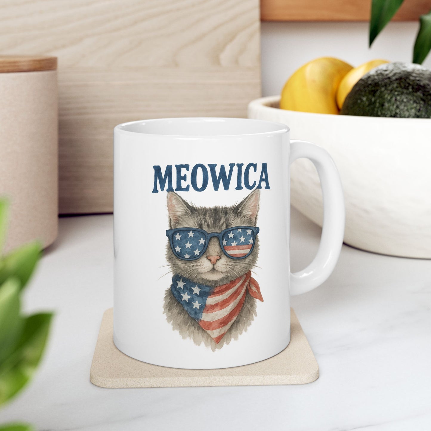 4th of July Mug - Meowica Cat