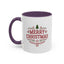 Christmas Mug - Merry Christmas Maroon Text Tree Star