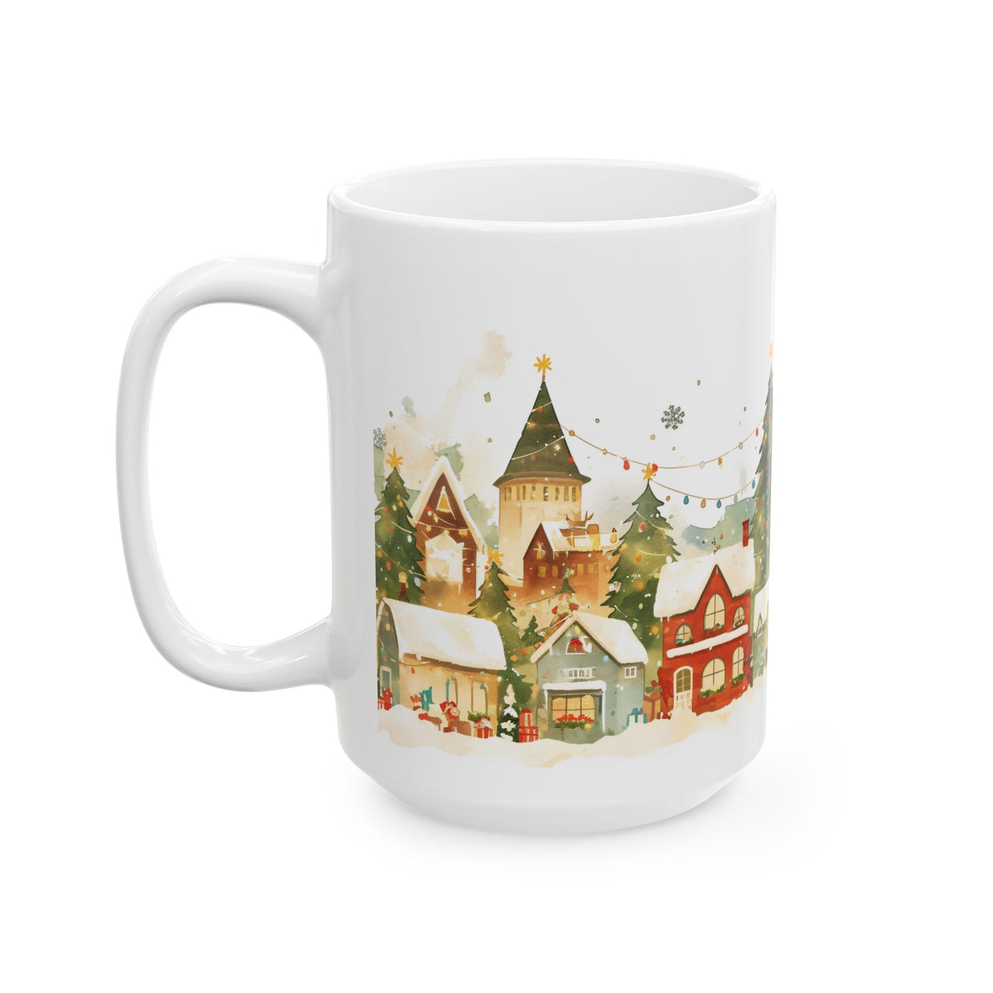 Christmas Mug - Snowy Village Wrap