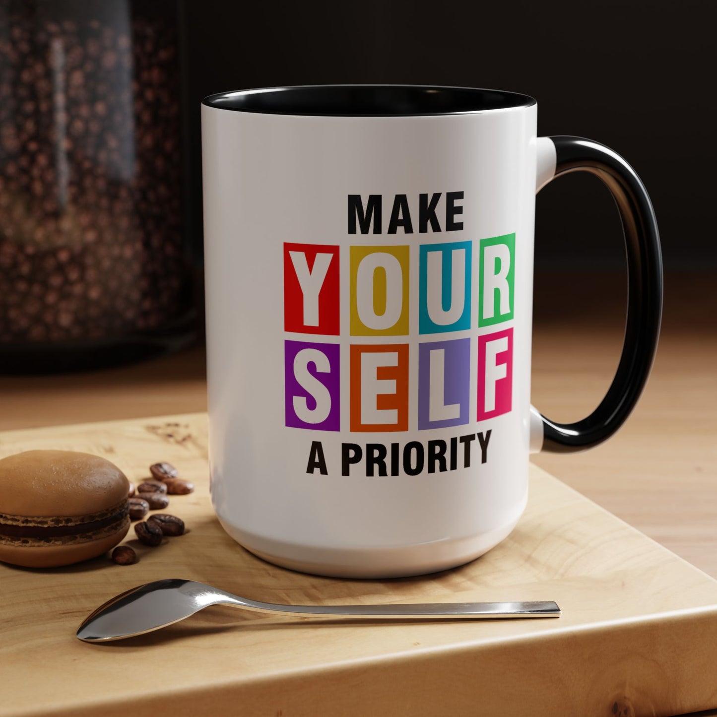 Wellness Mug - Make Yourself a Priority Colored Blocks