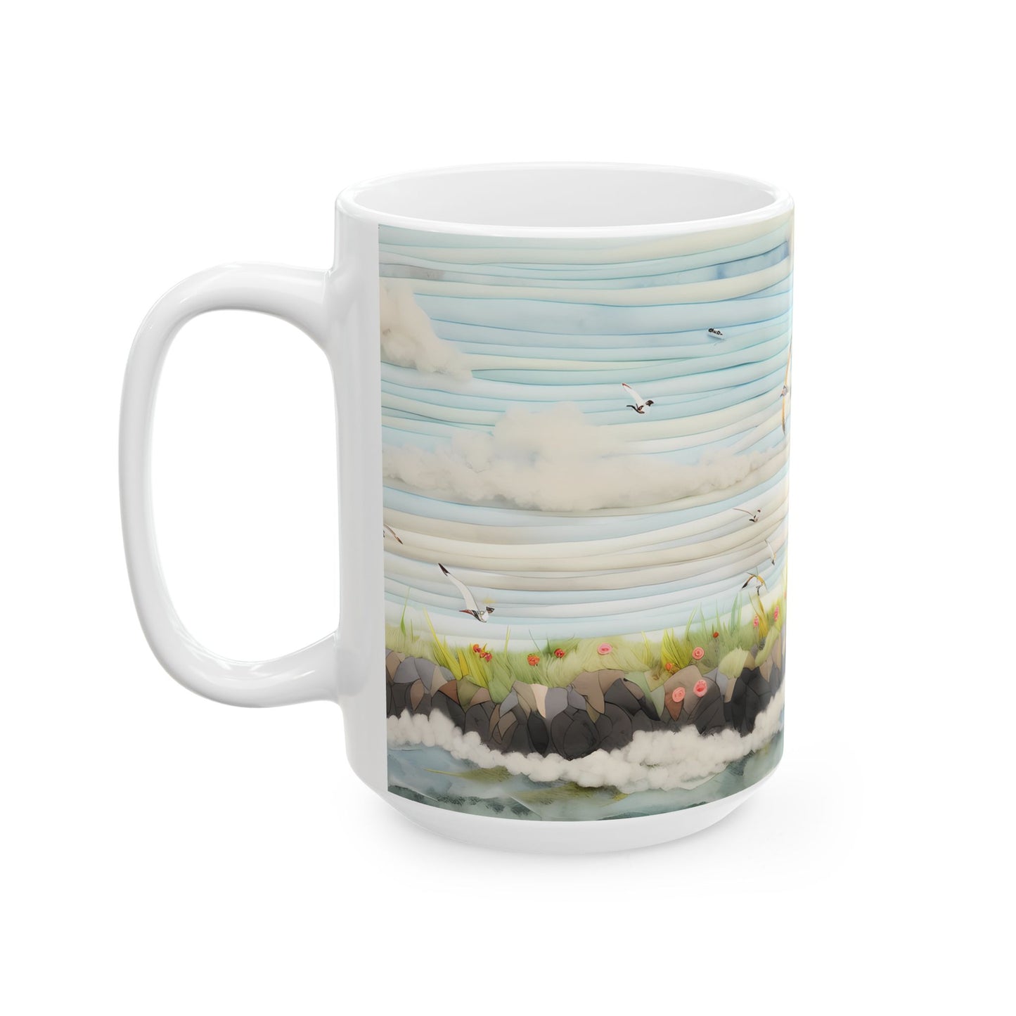 Artistic Mug - Felted Lighthouse