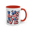 4th of July Mug - Animal Love USA Flag
