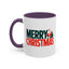 Christmas Mug - Merry Christmas Green & Red Text Santa Bag