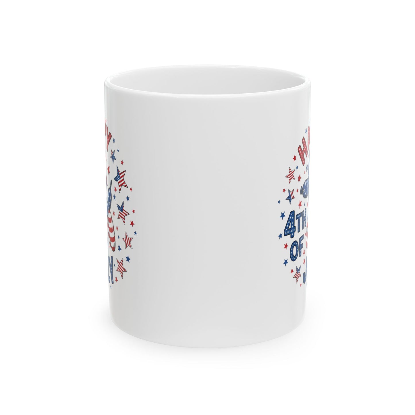 4th of July Mug - Happy 4th of July Dog Balloon