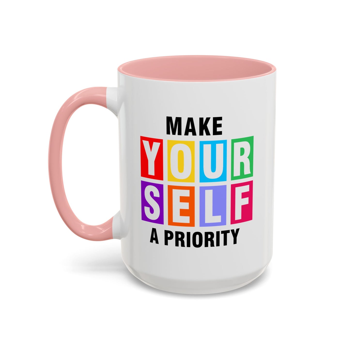 Wellness Mug - Make Yourself a Priority Colored Blocks