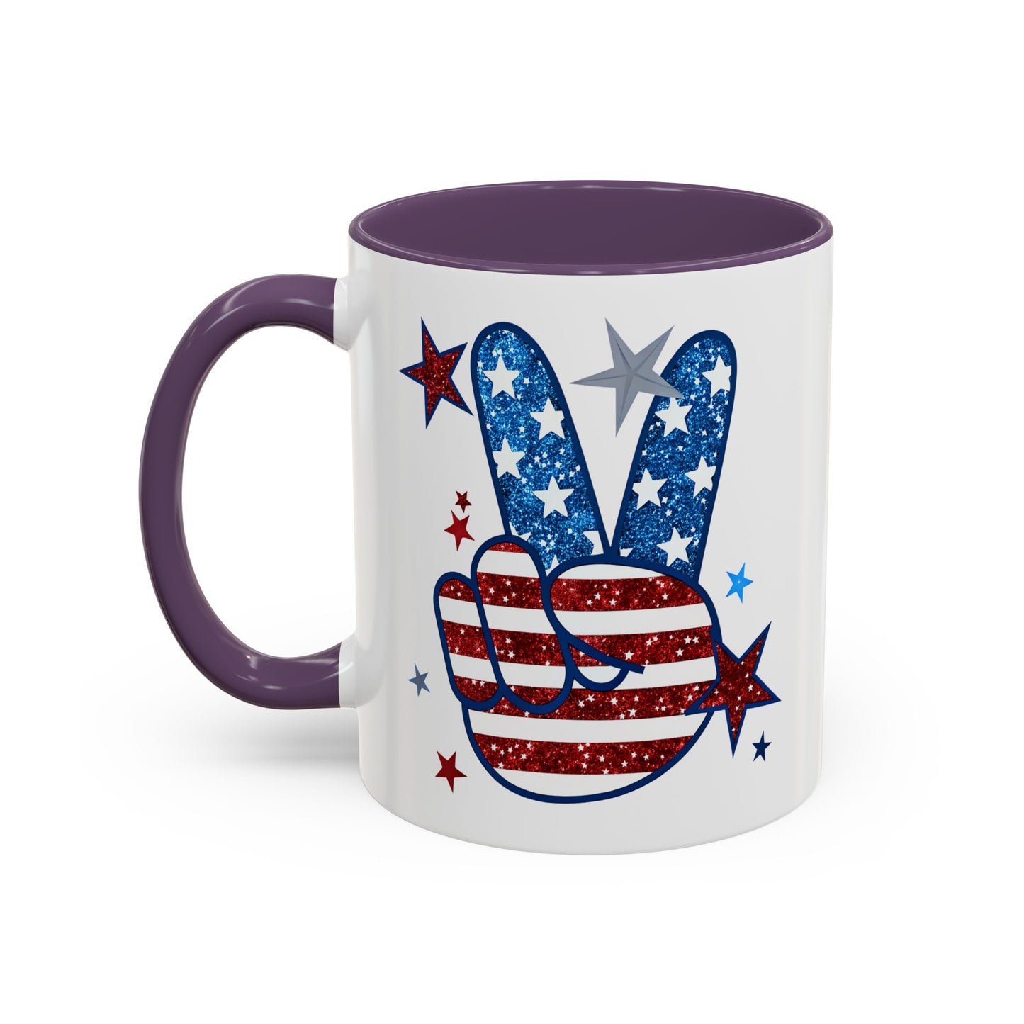 4th of July Mug - America Peace Sign