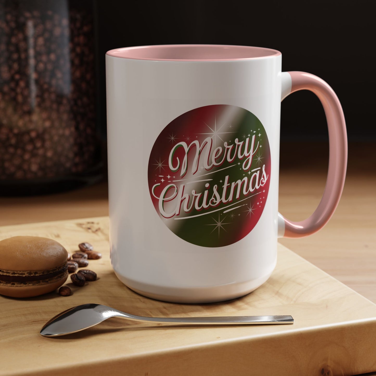 Christmas Mug - Merry Christmas White and Red Text Decoration