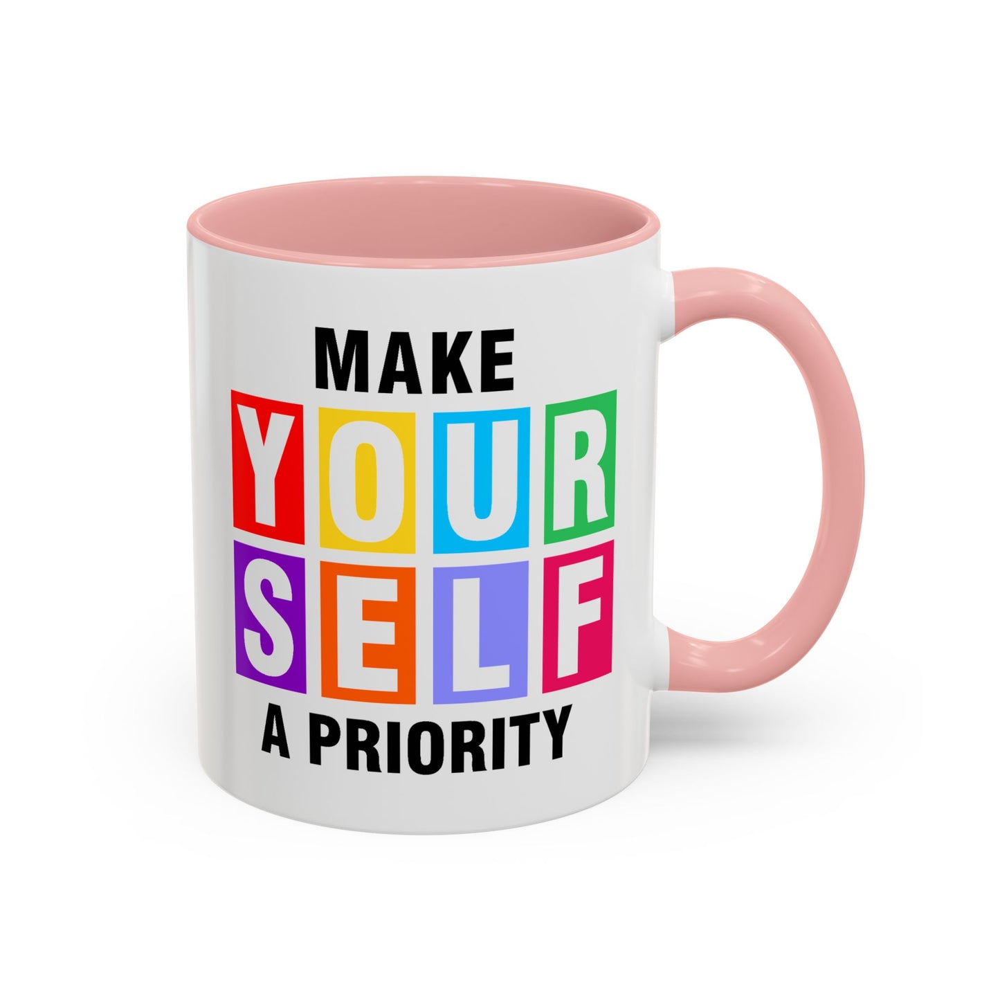 Wellness Mug - Make Yourself a Priority Colored Blocks