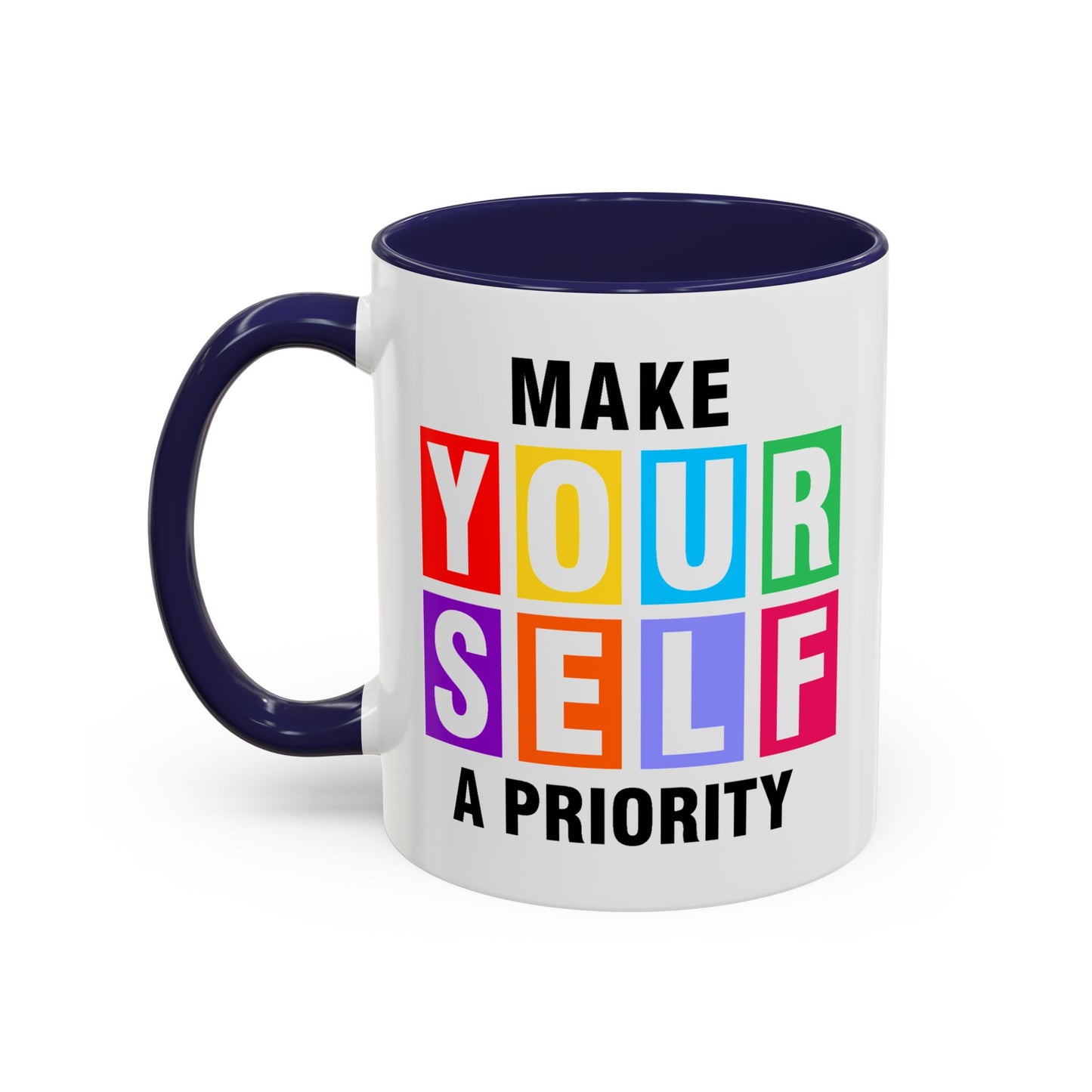 Wellness Mug - Make Yourself a Priority Colored Blocks