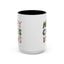 Christmas Mug - Merry Christmas Green Red & Gold Patterned Text