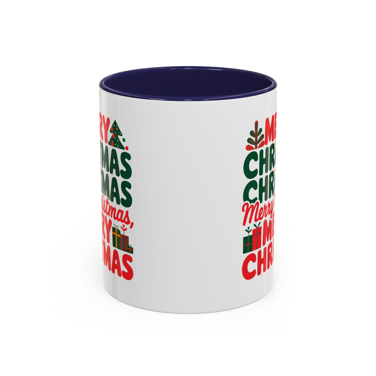 Christmas - Merry Christmas Red & Green Text Trees Presents Candles