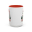 Christmas Mug - Merry Christmas Green & Red Text Red Hat