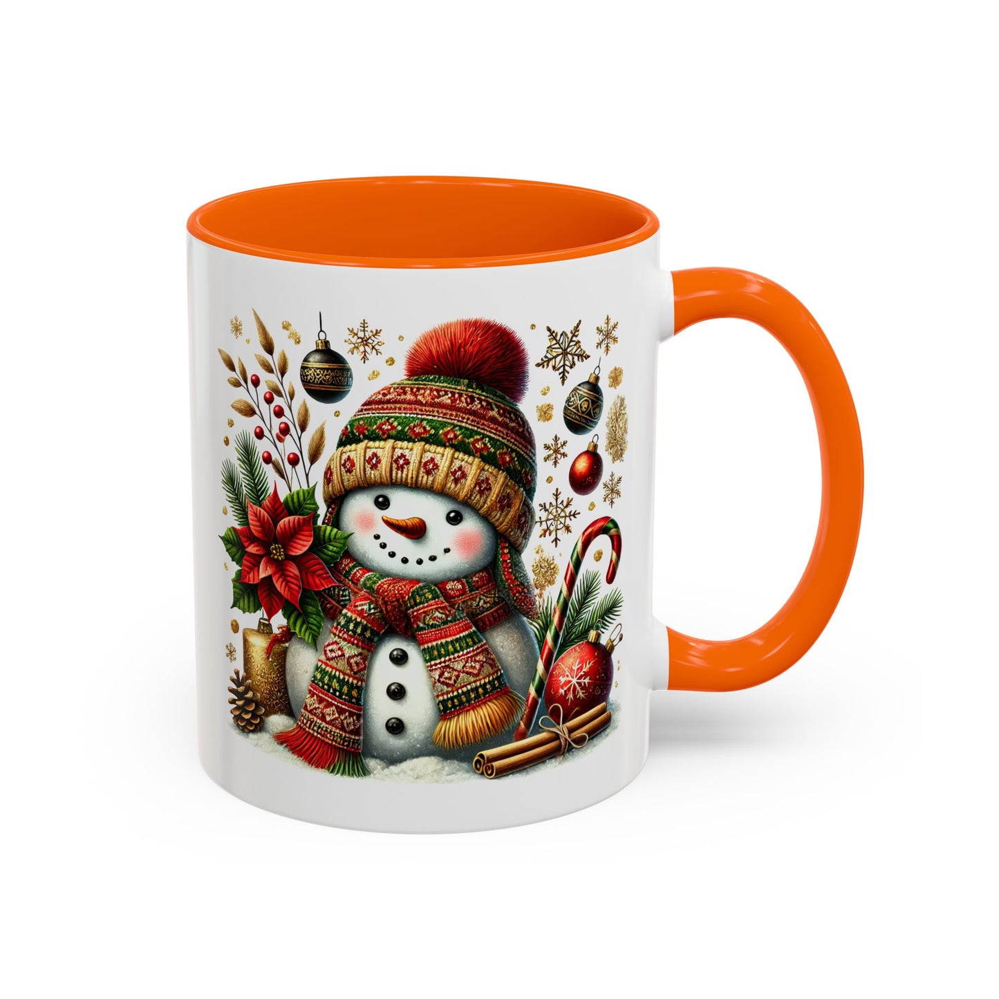 Christmas Mug - Snowman with Christmas Decorations