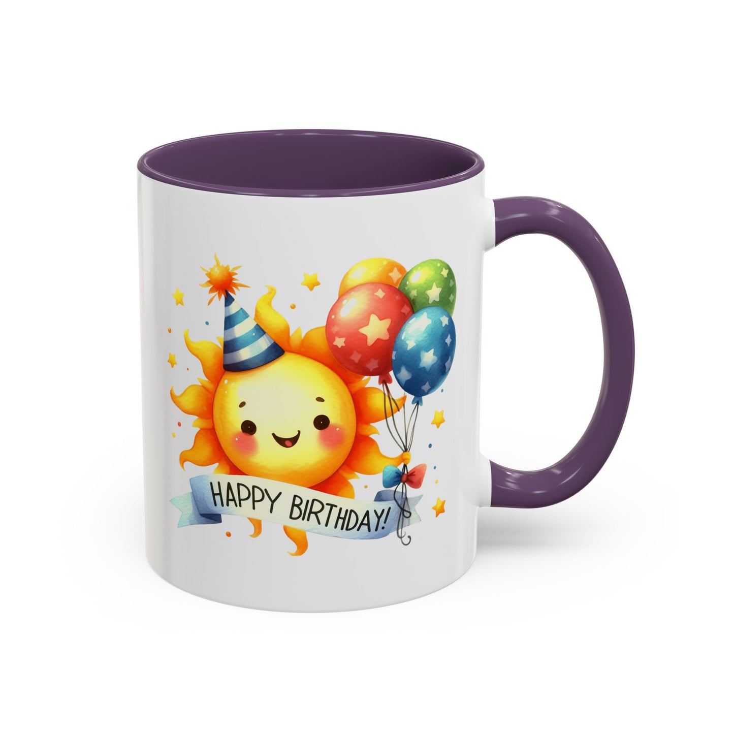 Birthday Mug - Happy Birthday Sun & Balloons