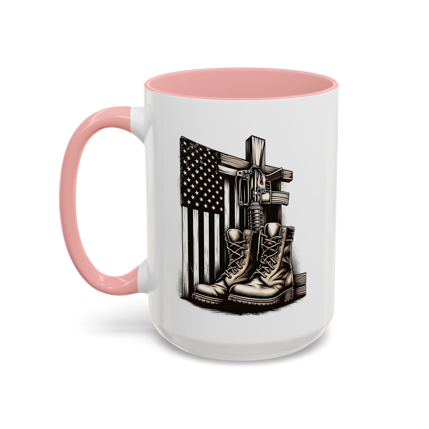 4th of July Mug - Fallen Soldier Boots Flag
