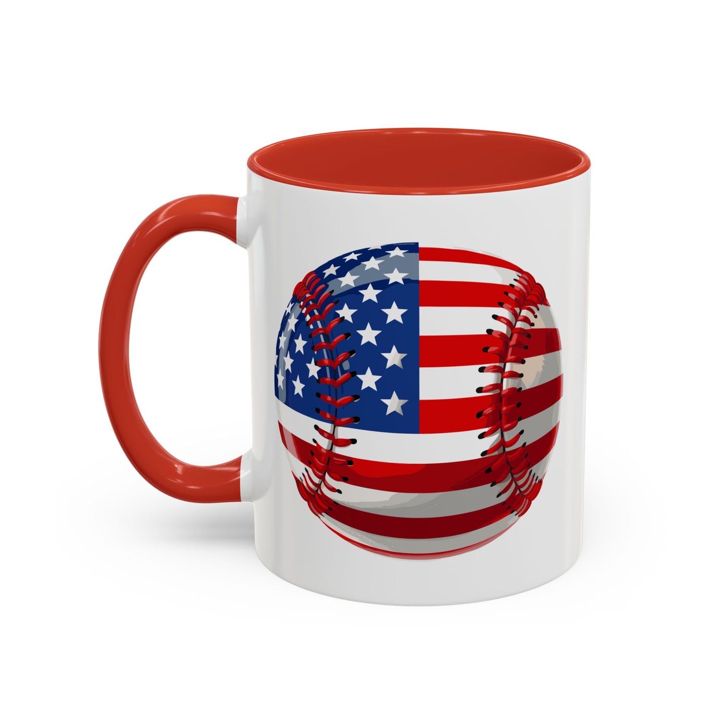 4th of July Mug - Baseball American Flag
