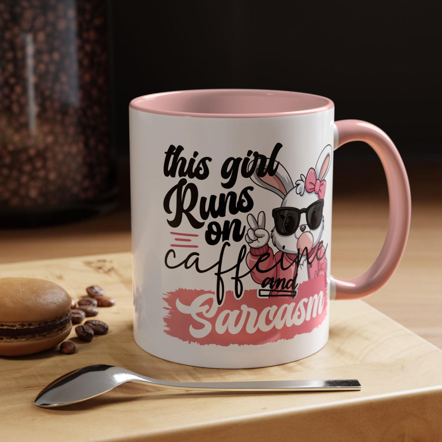 Humor Mug - This Girl Runs on Caffeine & Sarcasm