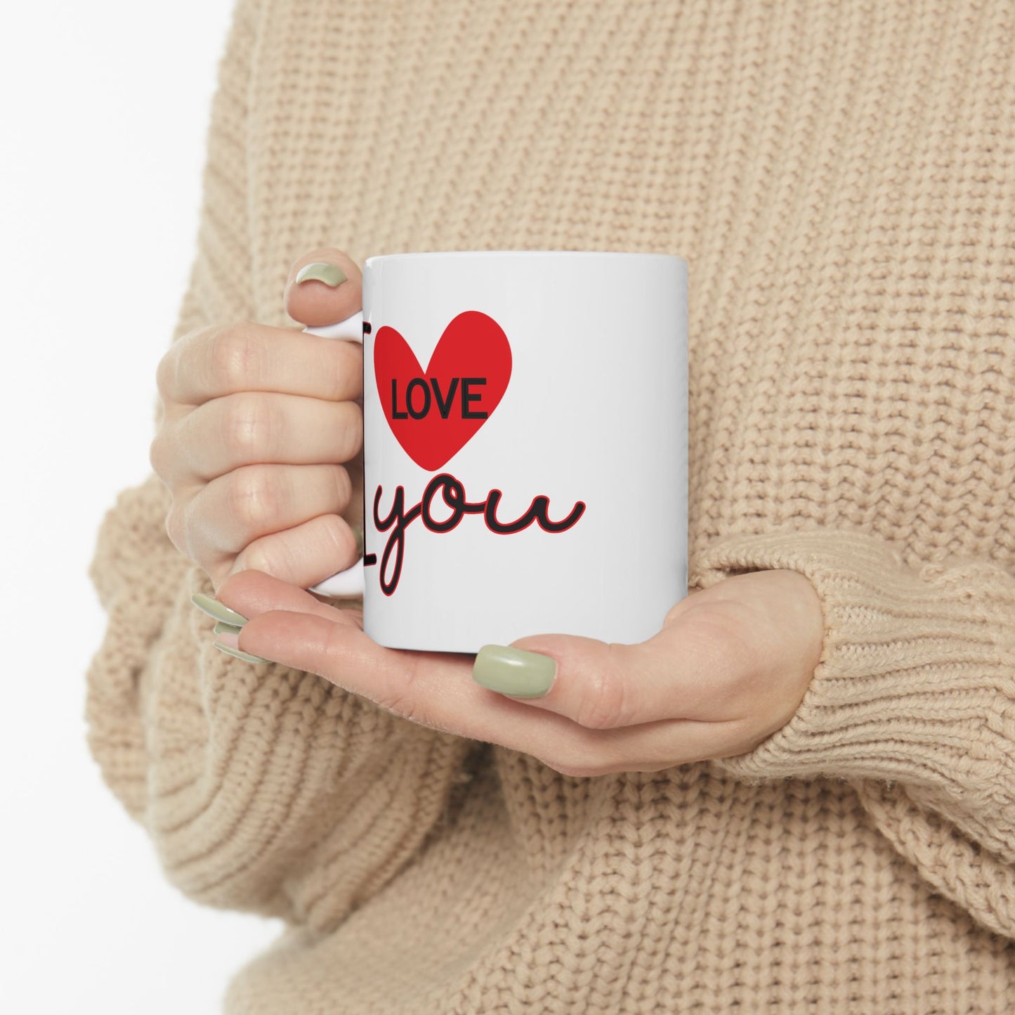 Valentine's Day Mug - I Love You Heart Graphic
