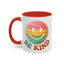 Motivation Mug - Retro Smiley Face Be Kind
